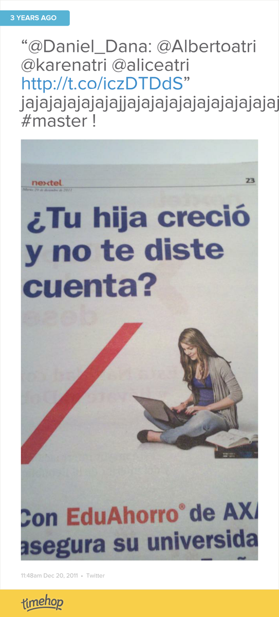 aliceatri's tweet photo. Exactly 3 years ago today! (via @timehop) http://t.co/tDhfh56owo http://t.co/iog0noOm07