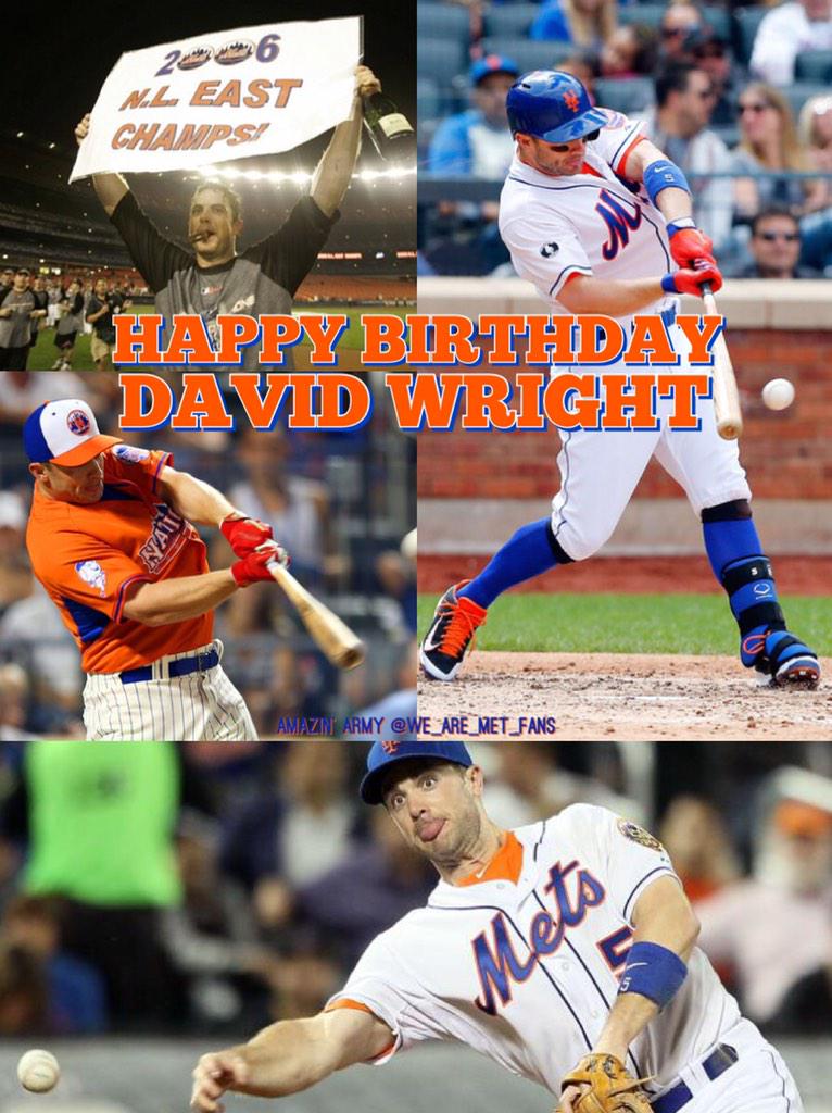 Happy Birthday to the 7-time All Star/2-time gold glover/Mets franchise record holder, Captain America David Wright! 