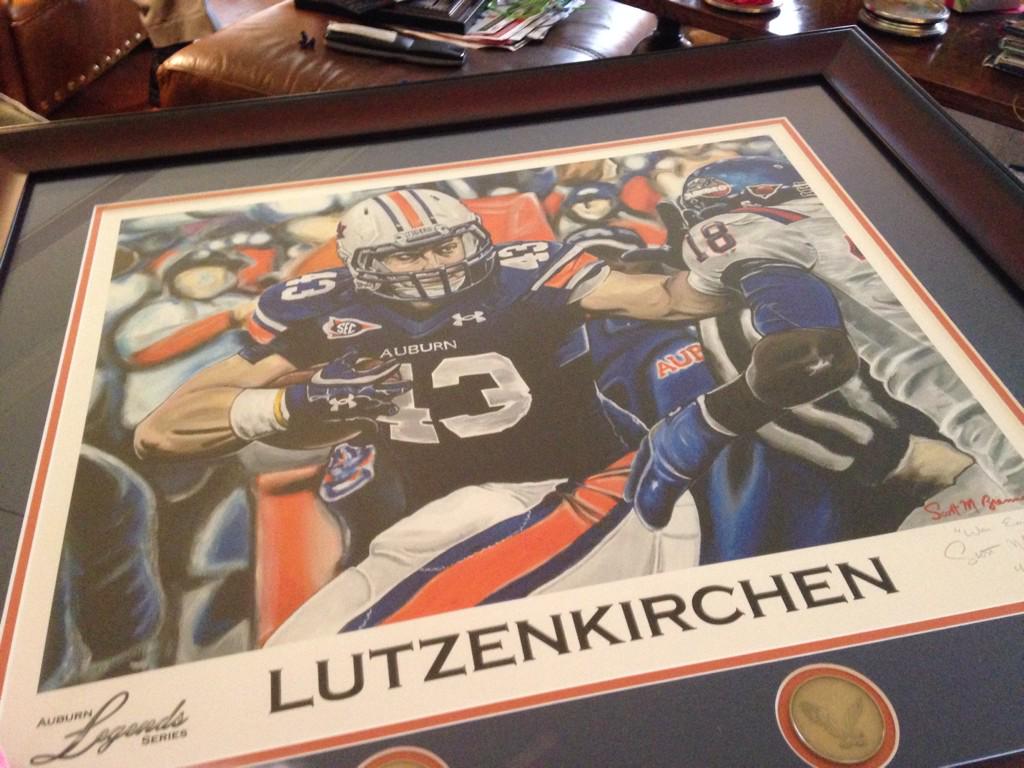 ScottMBrannan's tweet photo. "@LUTZLOVER43: merry Xmas to me!!!!!! @ScottMBrannan http://t.co/ulHRrdHsVd" Looks fantastic! #LUTZENKIRCHEN @AuburnArt @lutzie43 #For43