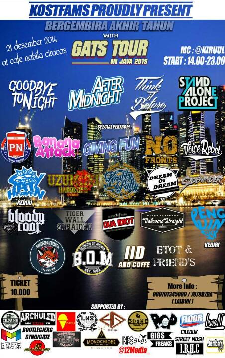 Hey heeyy mari datang dan ramaikan. Banyak band band keren dijamin bakalan seruu hari minggunya \m/