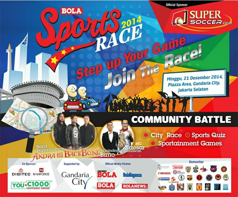 Jangan lupa datang dan dukung kita di #BolaSportsRace2014 <a href="/bolanewscom/">bola</a> FREE!!