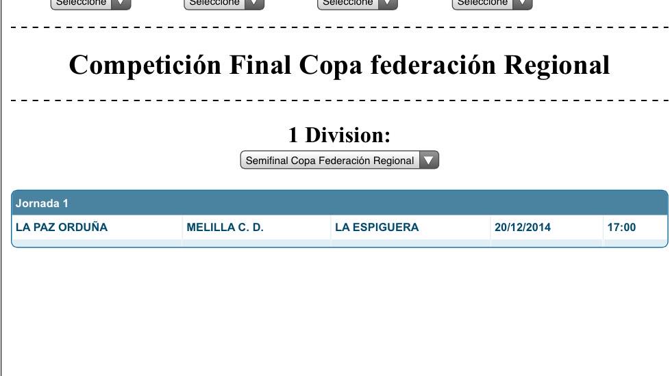 Final copa federación categoría regional