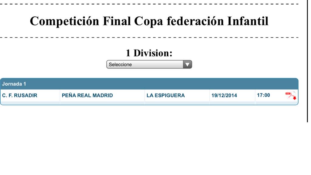 Final copa federacion copa infantil