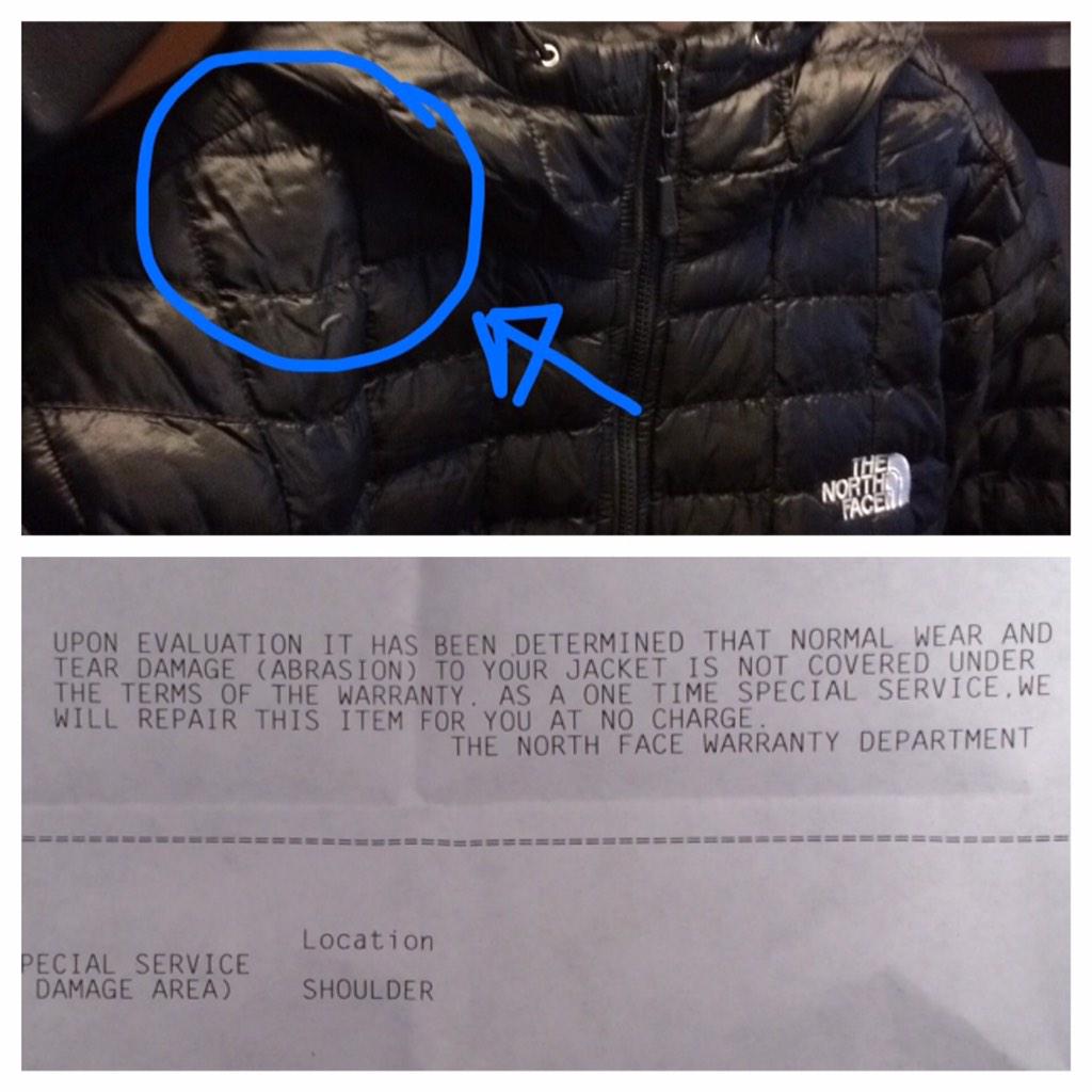 Wore my new coat 1 time,some idiot damaged it.<a href="/thenorthface/">The North Face</a> saves the day! Arrived 6 weeks early, an amazing company!