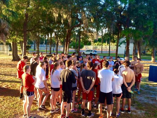 LouisvilleSD's tweet photo. Two practices down, time for dryland with Coach Jason! #keepgettingbetter #ACCards http://t.co/esWnqPFVIq