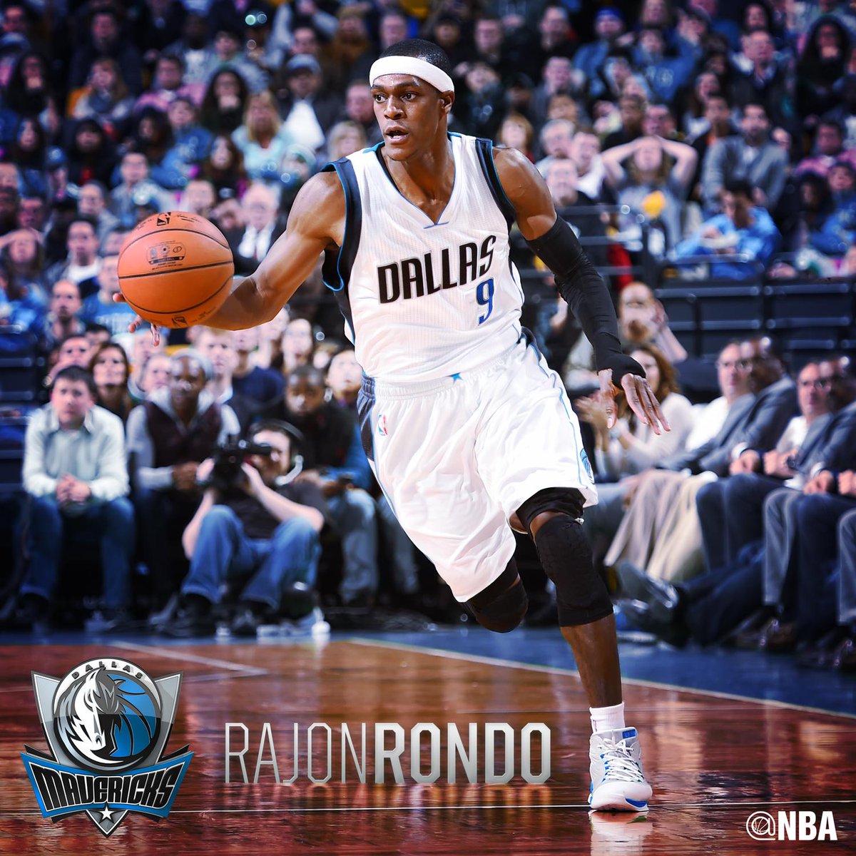 NBA's tweet photo. Don't miss @RajonRondo's @DallasMavs debut - 8:30pm/et on #LeaguePass - vs. the @Spurs! http://t.co/OskJOeNcAH