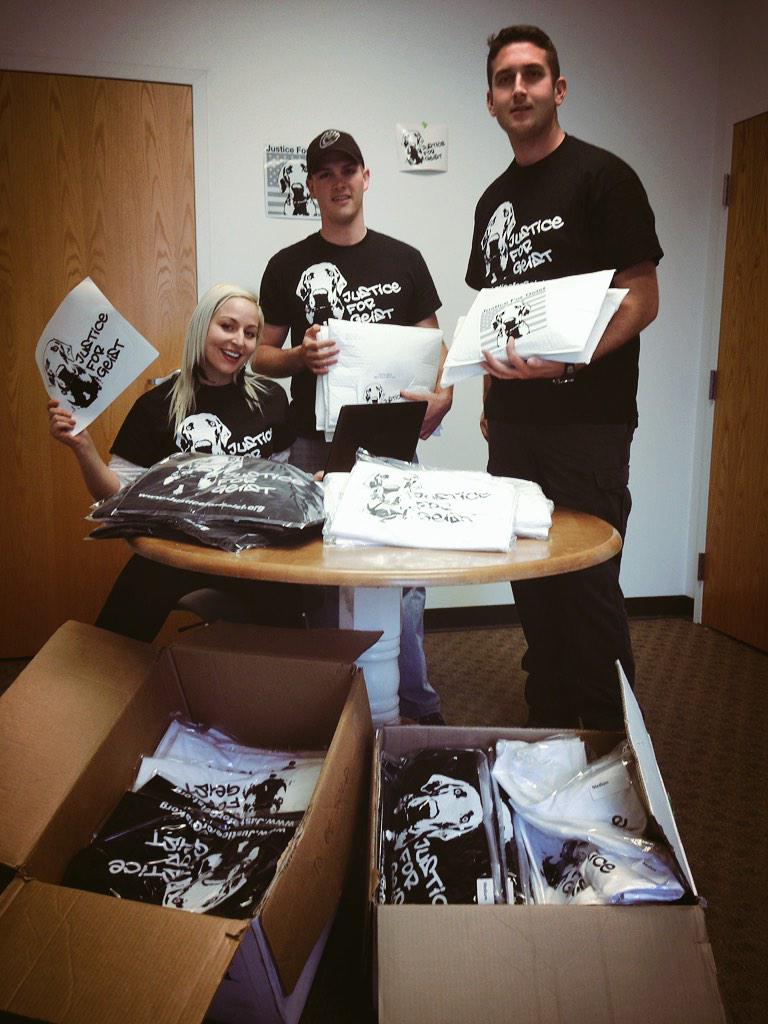 JusticeForGeist's tweet photo. Just shipped out the first shipment today! Order shirts and decals on http://t.co/2KLoIsX7XJ! #justiceforgeist http://t.co/IPqnMdljyW