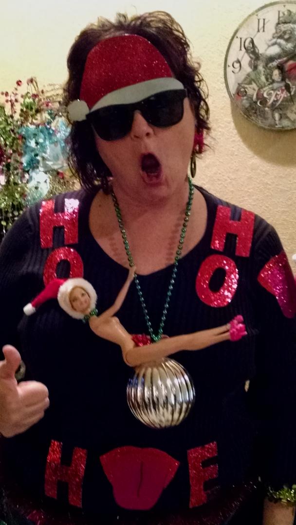 BobbiVerran's tweet photo. @mustangsallyfun Don't let ANYBODY or ANYTHING "WRECK" your Christmas!! #MSBLive #uglychristmassweatercontest http://t.co/pnuWB1kKeo