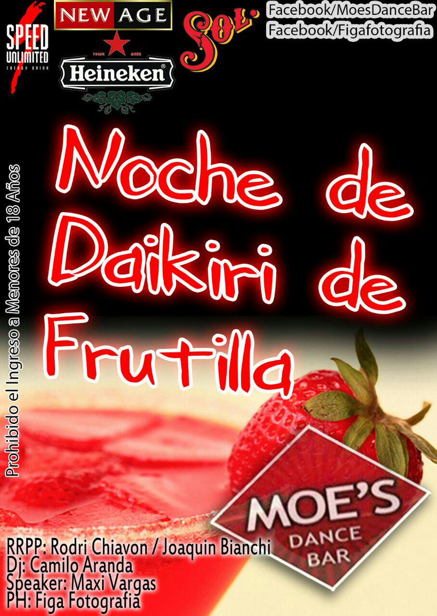 MoesDanceBar's tweet photo. Hoy sabado daikiri de frutilla para ellas.. http://t.co/BEaWxl9hIA