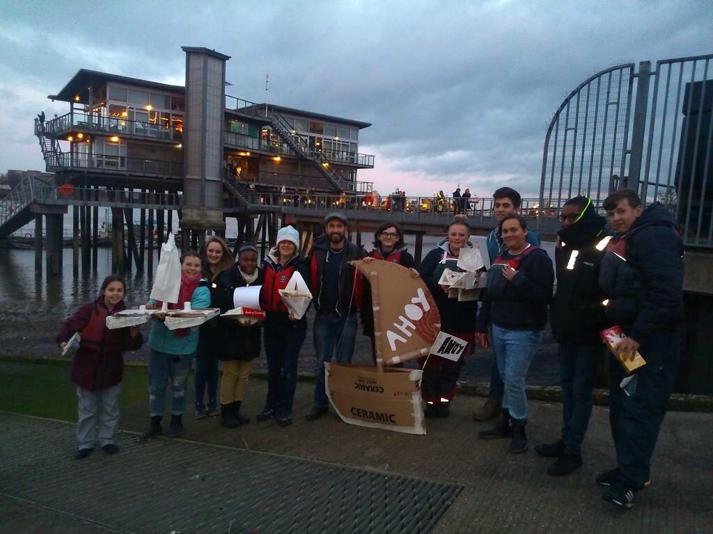 Will__Austin's tweet photo. Great day with @AHOYofficial @Captain_AMason at @GYCltd building cardboard boats out a bio degradable materials. http://t.co/5v5Zgh51s0