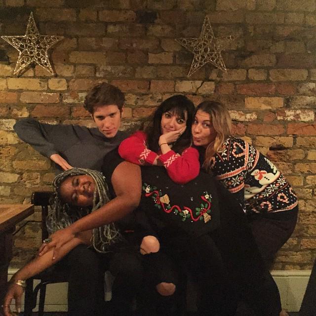 KylieeG's tweet photo. Christmas party vibes 💚🎄 @bongdube @tommytomm92 @elizabethwhitehead #teamstyling http://t.co/UnWrThLXRL