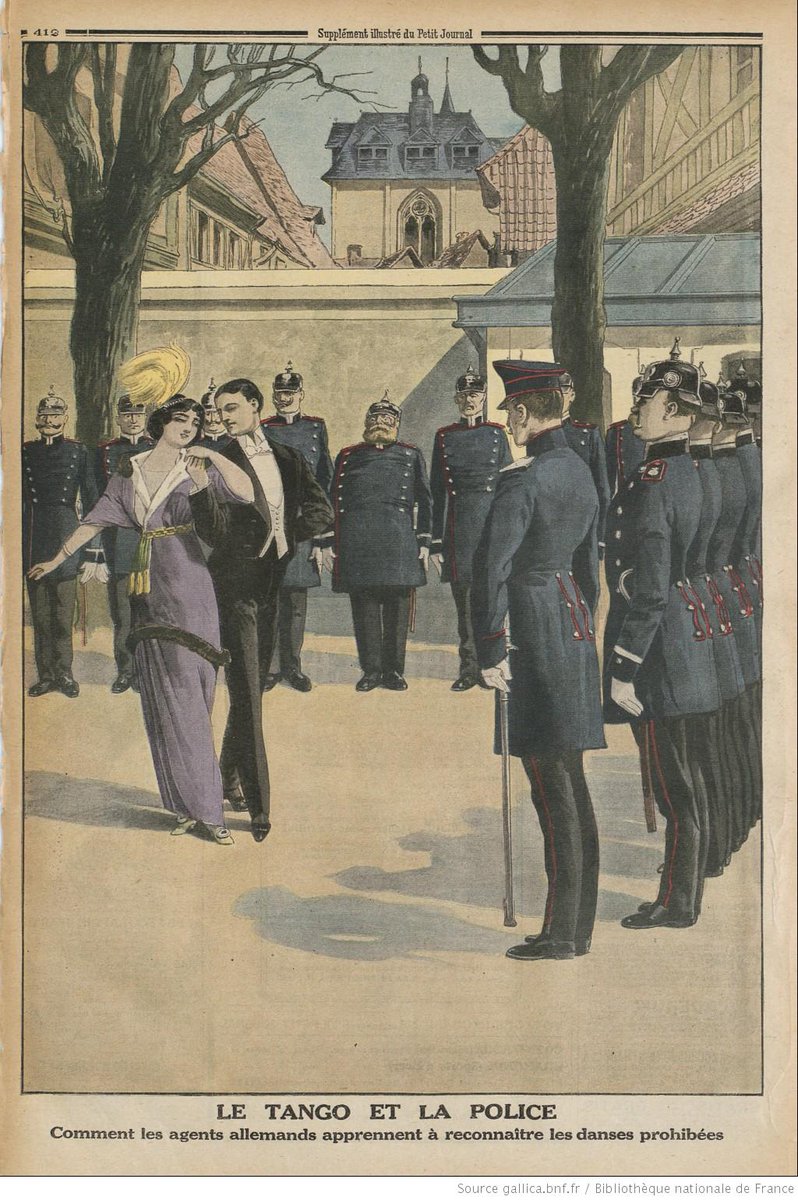 1913 German police watch tango performance as training to enforce new law forbidding the dance bit.ly/13nPJD5