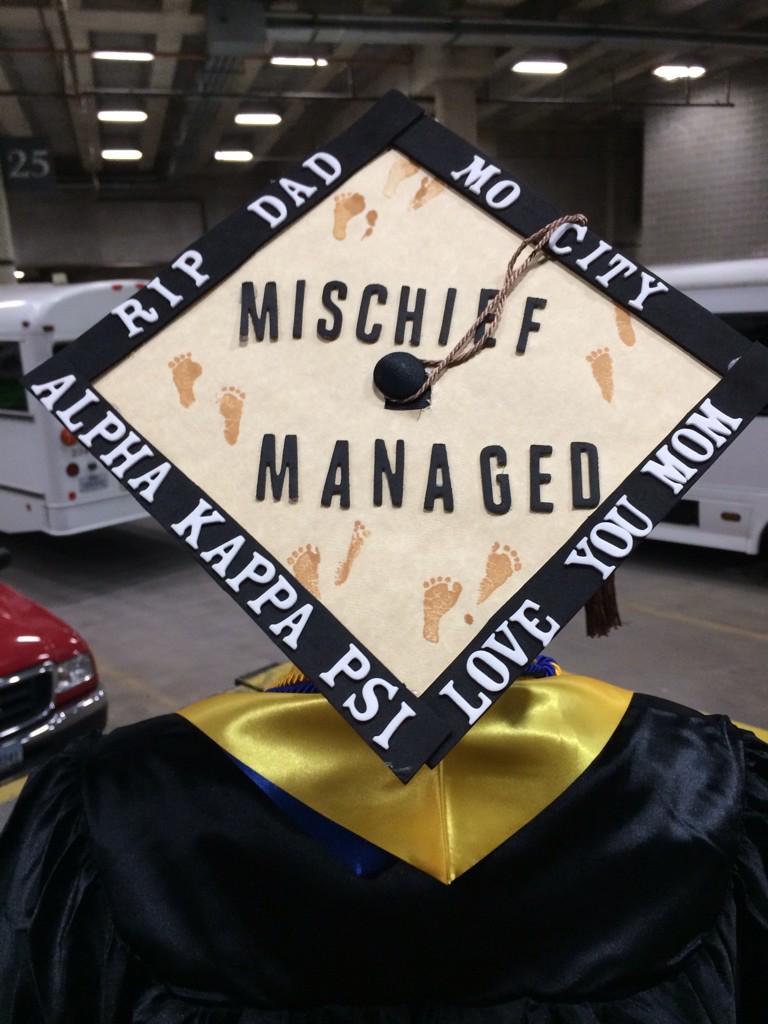 UTSA's tweet photo. As Harry Potter would say, "Mischief managed!" #UTSA #UTSAGrad2014 #Commencement http://t.co/qetNxdX77r