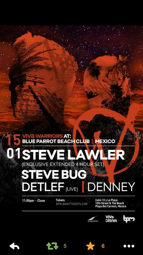 UnifiedTO's tweet photo. I know where we will be on the 15th @LAWLERonTour @blueparrotplaya @TheBPMFestival #techyes #unifiedTO #bpm http://t.co/yXSGcaRcKU