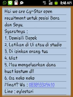 [Help RT] Open recuitmen untuk posisi Bora dan Soyu. Cek pict please, gamsa^^
