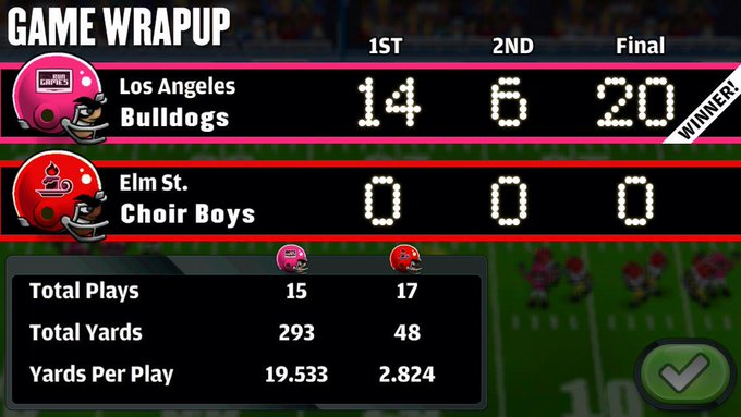 My Bulldogs just beat the Choir Boys, 20 to 0. #fbheroes http://t.co/5PXPi4LiPK http://t.co/5nTaFL40<a href="/tag/fbheroes"class="tags"><span>#fbheroes</span></a>