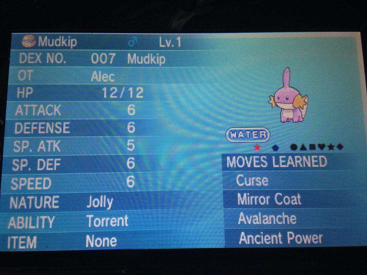 PokemonIndex's tweet image. RT &amp;amp; Follow to win a Shiny 6IV Mudkip!