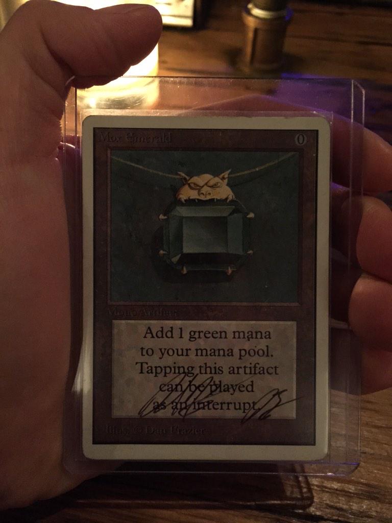 RolandMTG's tweet photo. Won the Mox Emerald tonight @AlternateU. Boy, have I come a long way from last year! #stillrunninghot #MUDRules http://t.co/AyRPDtHxBt