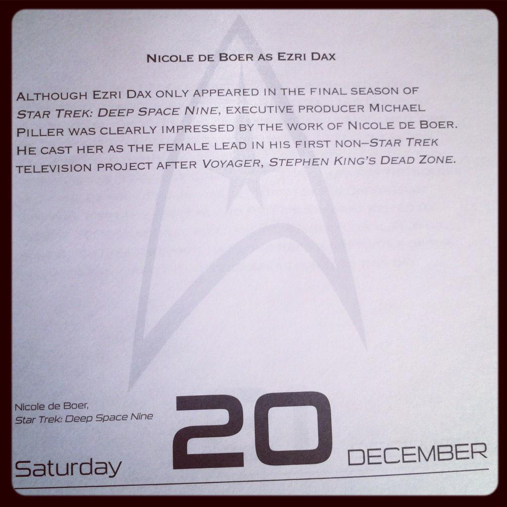 This Day in Trek - December 20th 2014 Happy Birthday Nicole de Boer! 