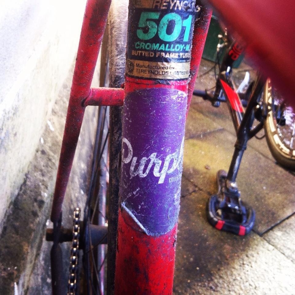 tweetatpurple's tweet image. We've given away over 600 stickers since we started. This is one of our first ones still going strong! #Purplesticker