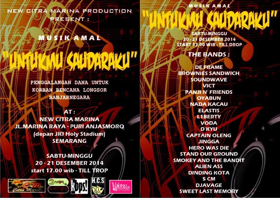 Tonight! @HeroWasDie <a href="/STNDourGRND/">STANDOURGROUND</a> <a href="/SATBofficial/">Smokey & The Bandit</a> at New Citra Marina. Jl. Marina Raya - Puri Anjasmoro.