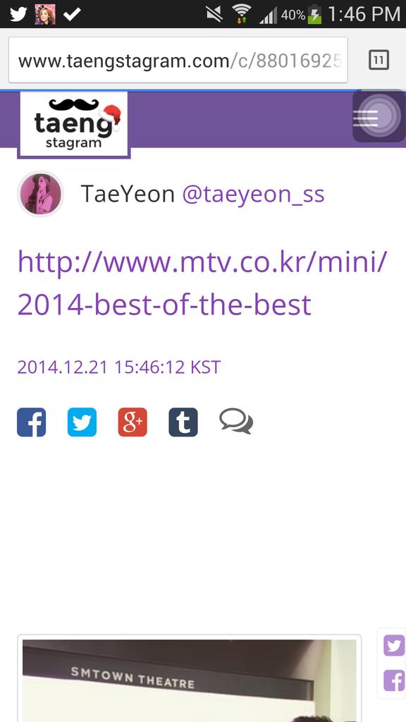 Taeyeon told us to vote for them at 
mtv.co.kr/mini/2014-best… . Lets go Sones