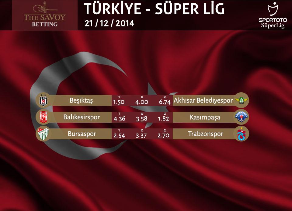 Türkiye - Süper Lig. Bugünün Bahisleri. Şimdi bahisler savoybetting.com/sport/#today/1…