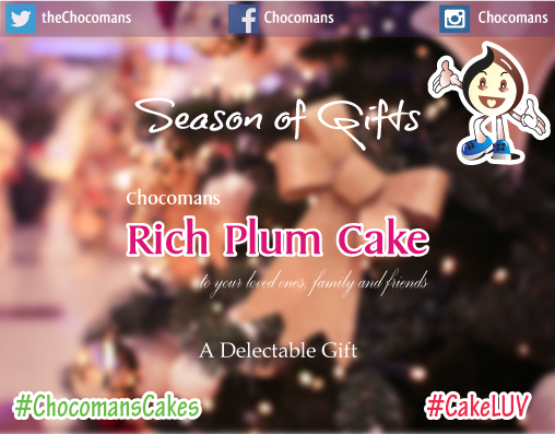 theCHOCOMANS's tweet photo. Chocomans Rich Plum Cakes : A Delectable Gift
#Chocomans #ChocomansCakes #Cakes #ISLFinal #1stChampion #cakecakecake http://t.co/pCim0vYgZW