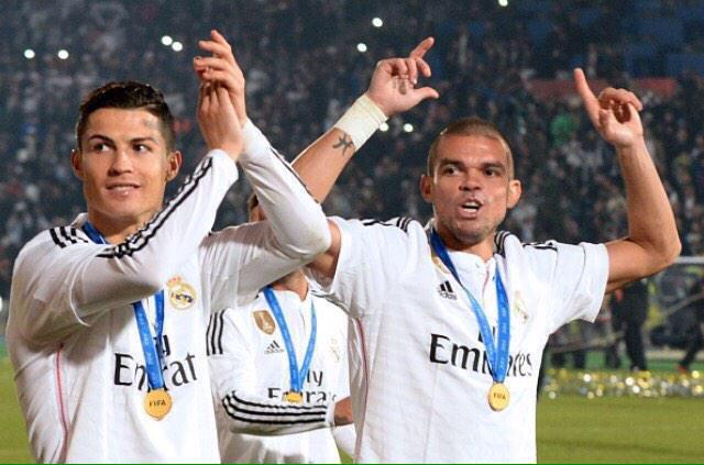 ShantaRonaldo's tweet photo. Cristiano &amp; Pepe. http://t.co/Kc0cjqZlXP