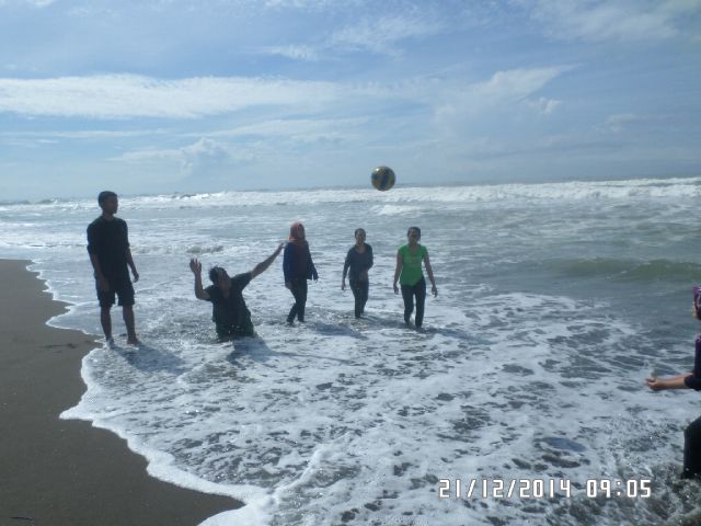 uor_unsoed's tweet photo. wih cabang voli abis ngadain training camp 2 nya nih jalan jalan ke pantai suwuk, seru banget nyesel yang gak ikut :3 http://t.co/lv6CszpBGe