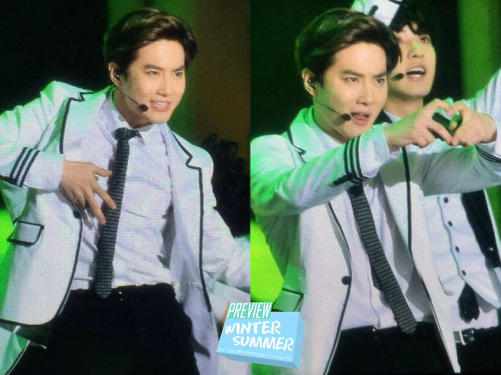 winsum0522's tweet photo. 141221 :: #SUHO #수호 SBS 가요대전 :: Her Love, Her Love! http://t.co/hAskUqvMeK