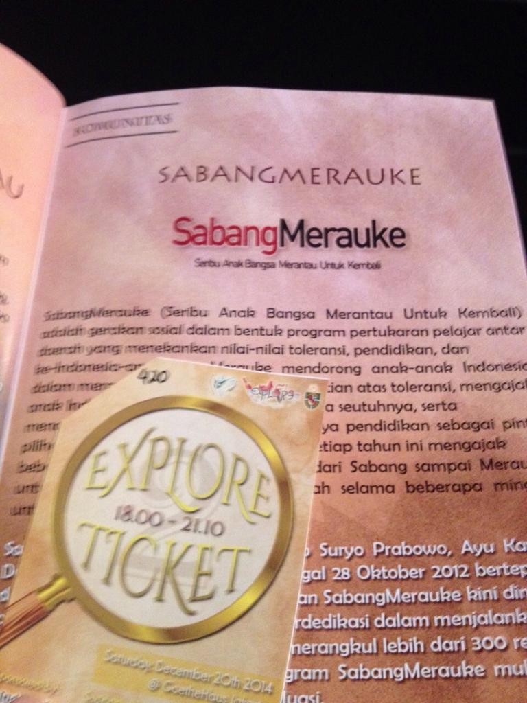 SabangMeraukeID's tweet photo. Senang sekali dapat berpartisipasi dalam acara keren @EXPLORE_2014! Selamat atas suksesnya acara kemarin, teman2! :) http://t.co/spxsCQatOG