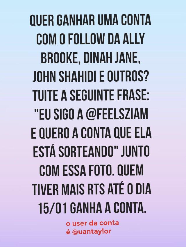 surtoanahi's tweet photo. eu sigo a @feelsziam e quero a conta que ela está sorteando http://t.co/35o9eCVcEA