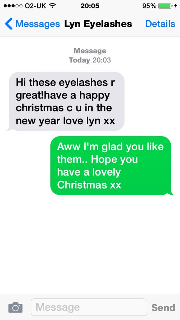 Love it when I get messages like this.. This lady had her lashes applied on the 8th 😊