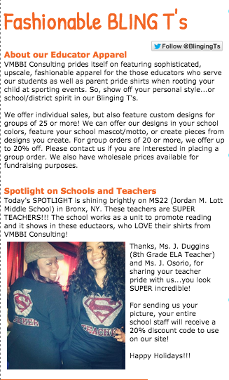 BlingingTs's tweet photo. Teachers from MS22- Bronx, NY love our designs - blazer and T. Shop http://t.co/mUs6J6UMst . http://t.co/mTprCk55EV
