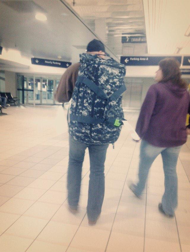 Returning home, never gets old picking my brother up from the airport! Merry Christmas ⛄️⚓️ #navy #navysfinest
