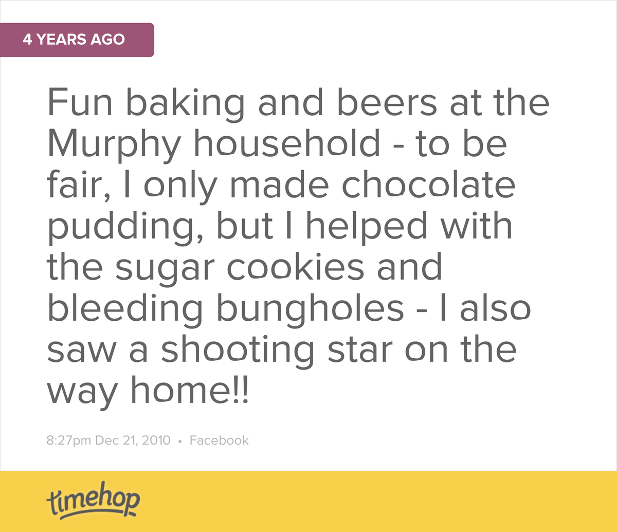 I don't remember what the bleeding bungholes were. Kristin? timehop.com/c/fs:136975063…