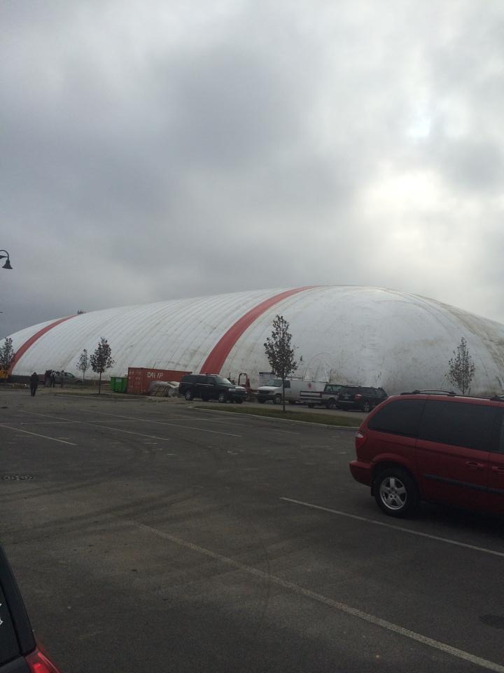 jkolanowski's tweet photo. Sparta Dome - It's up! http://t.co/UgwLGia5DS