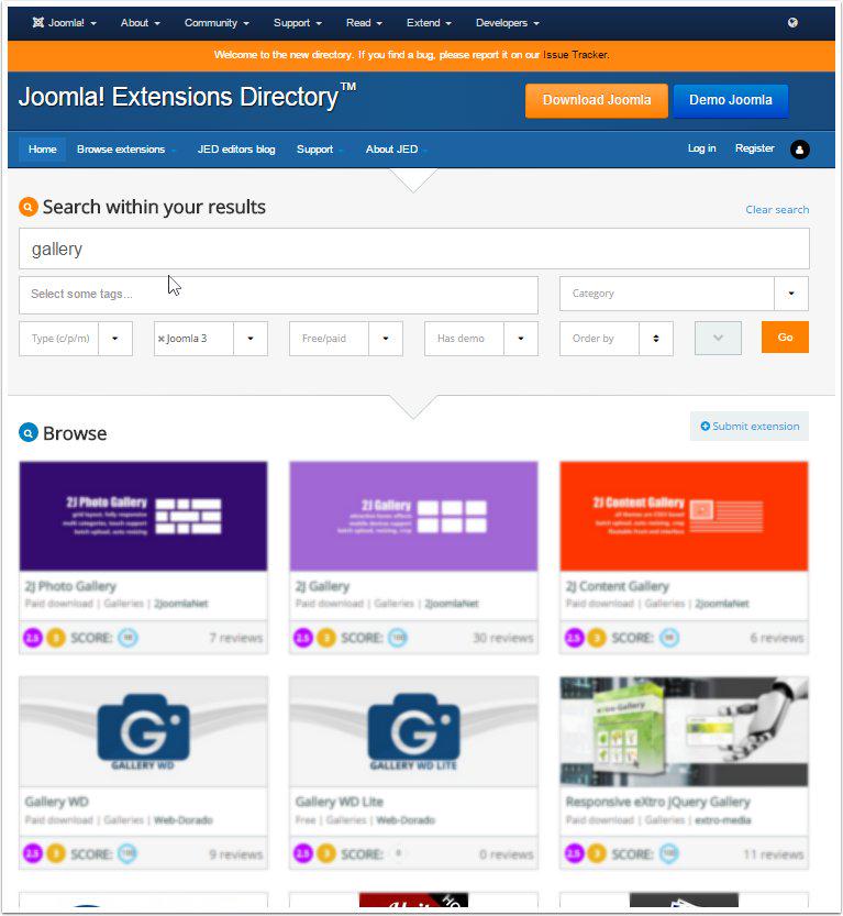 jasperisu's tweet photo. #joomla really back in the ballgame lately. 
this time with an all new extension directory http://t.co/MiUXGzd7hY http://t.co/NzvV1dit0Z