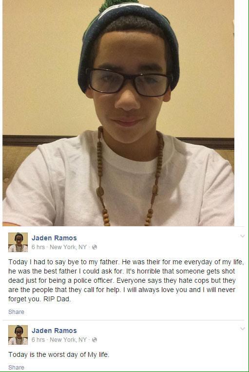 Worst Day Life Writes Jaden Father Officer Rafael Ramos