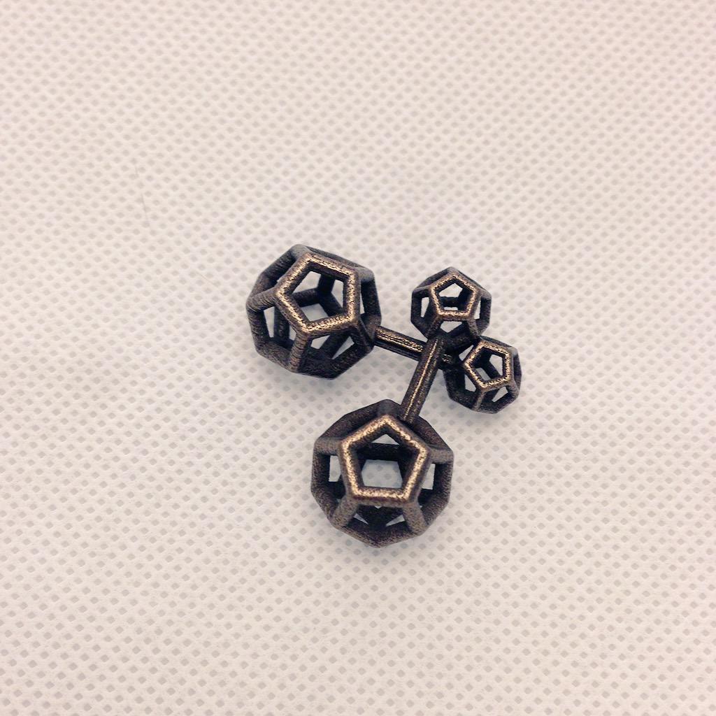 3dhayden's tweet photo. Designed and #3dprinted in stainless steel by #3dmatters. It's not hard to be stylish with these #cufflinks http://t.co/lOzcxipeQk
