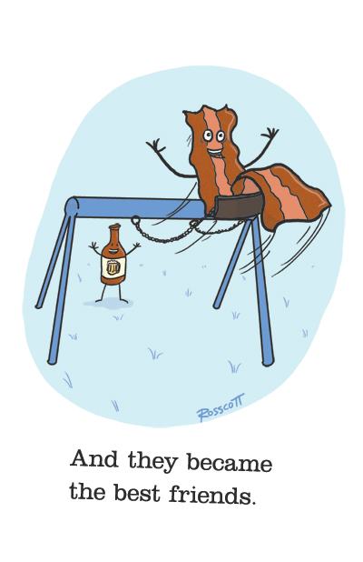 This is what Sundays are for. #bacon #beer #BFFs