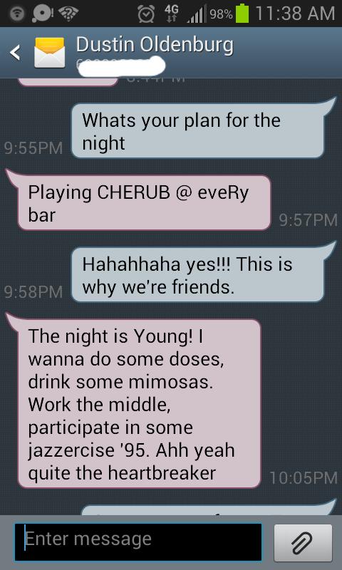 MissEL93's tweet photo. Our friendship in a nutshell. We may be a little hung up on @CHERUBlamusica these days..&amp; thats okay @DustinOldenburg http://t.co/D13EML97BM