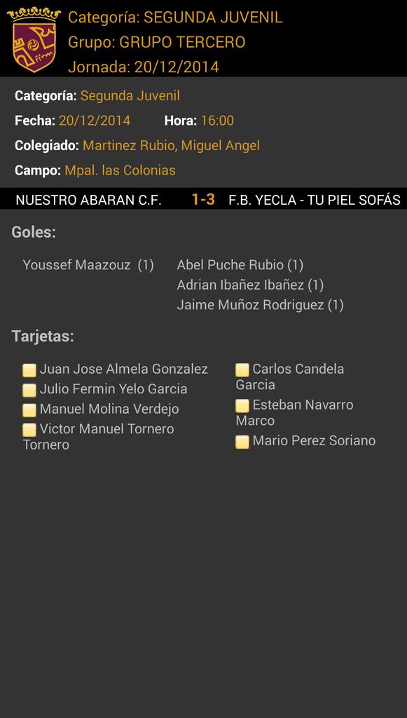 NUESTRO ABARAN C.F.  1 - F.B. YECLA - TU PIEL SOFÁS  3