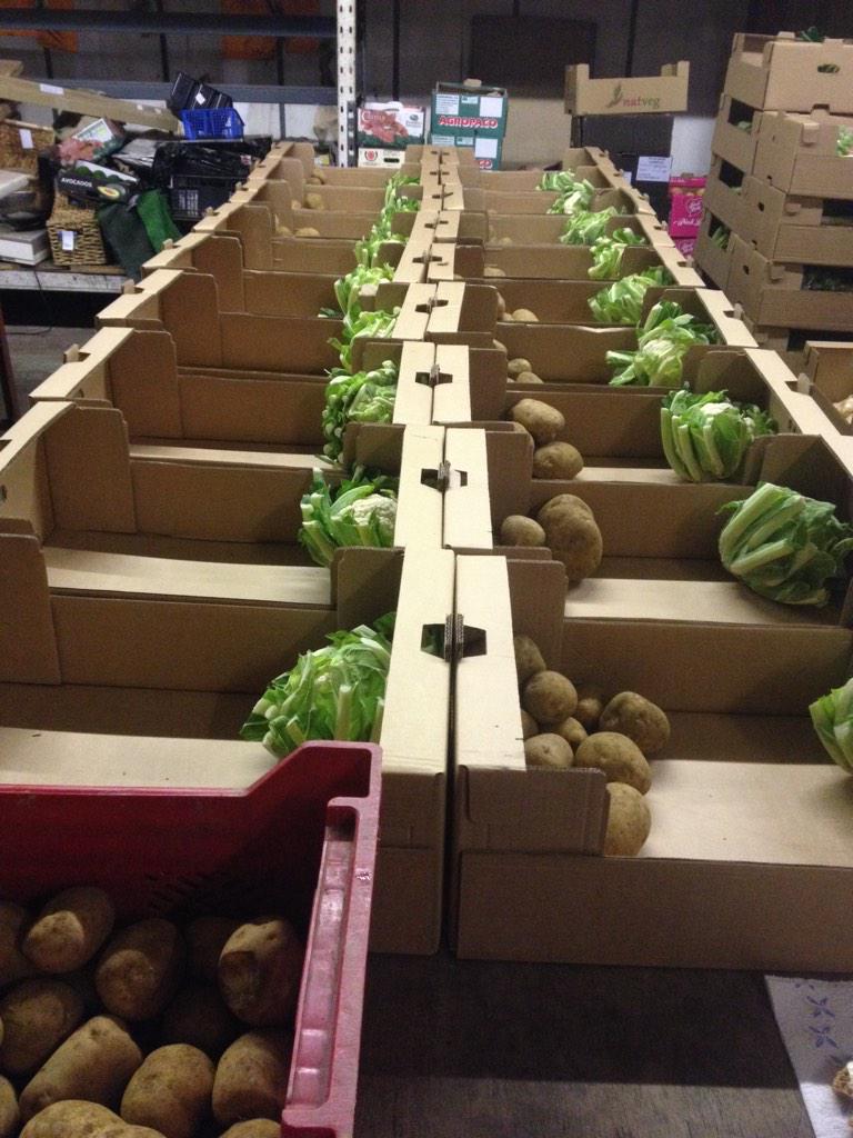 TatwsTrading's tweet photo. Don't we all love xmas 120 veg boxes for the morning lol #notgoinghometonight http://t.co/6TCbicsW98
