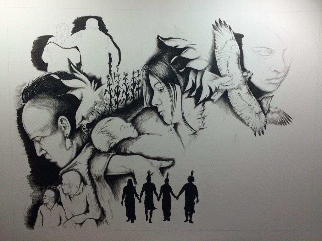 MohawkArtDesign's tweet photo. Little bit at a time! #Mohawk #MohawkArt #Art #Iroquois #respect http://t.co/7xap9tzhPX