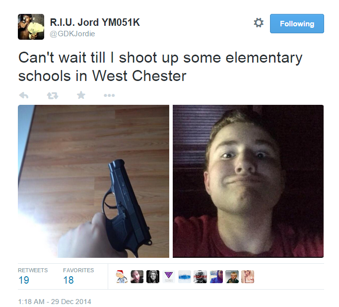 KEEMSTAR's tweet photo. Breaking @GDKJordie threatens to kill elementary children #DramaAlert WTF! http://t.co/KMlsnGBaH0
