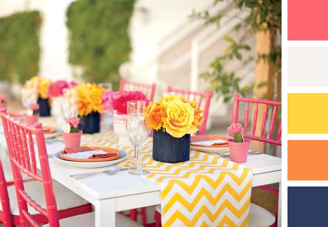 theknot's tweet photo. Bright colors are back for weddings! Here are 8 bright color palettes we <3 http://t.co/N7hGiwTT8o http://t.co/5jO6l0BEQb