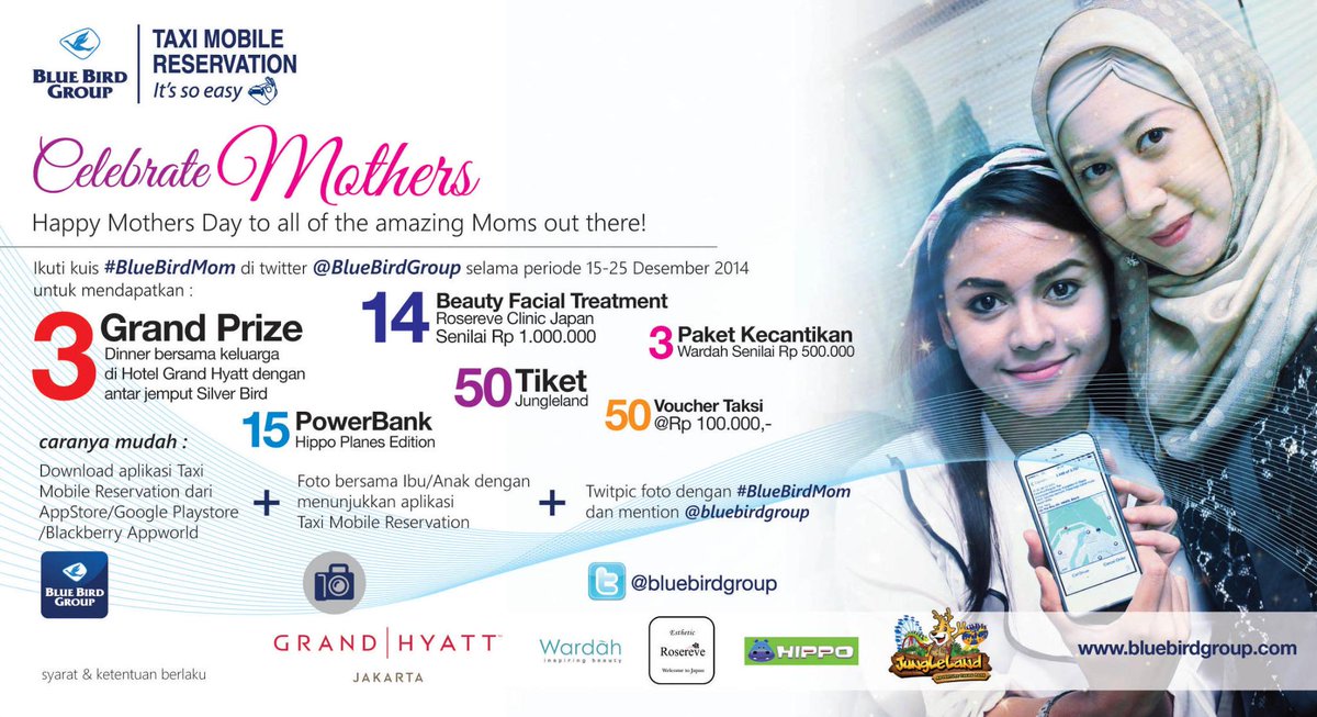 bluebirdgroup's tweet photo. Selamat pagi tweeps! untuk menutup tahun 2014 ini, ceriakan dgn hadiah di kuis #BlueBirdMom 3 hari lagi! http://t.co/LuRHzj5eBv