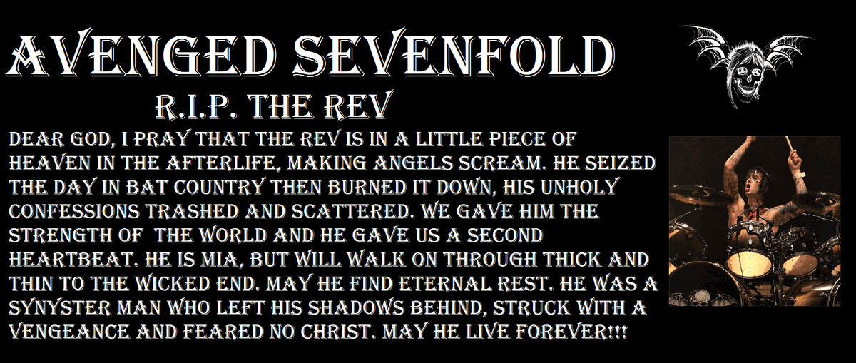 tri_ryd's tweet photo. James Owen Sullivan (1981-2009) this for You #SoFarAWay @a7xes @theofficiala7x http://t.co/5ddk6zIaBM